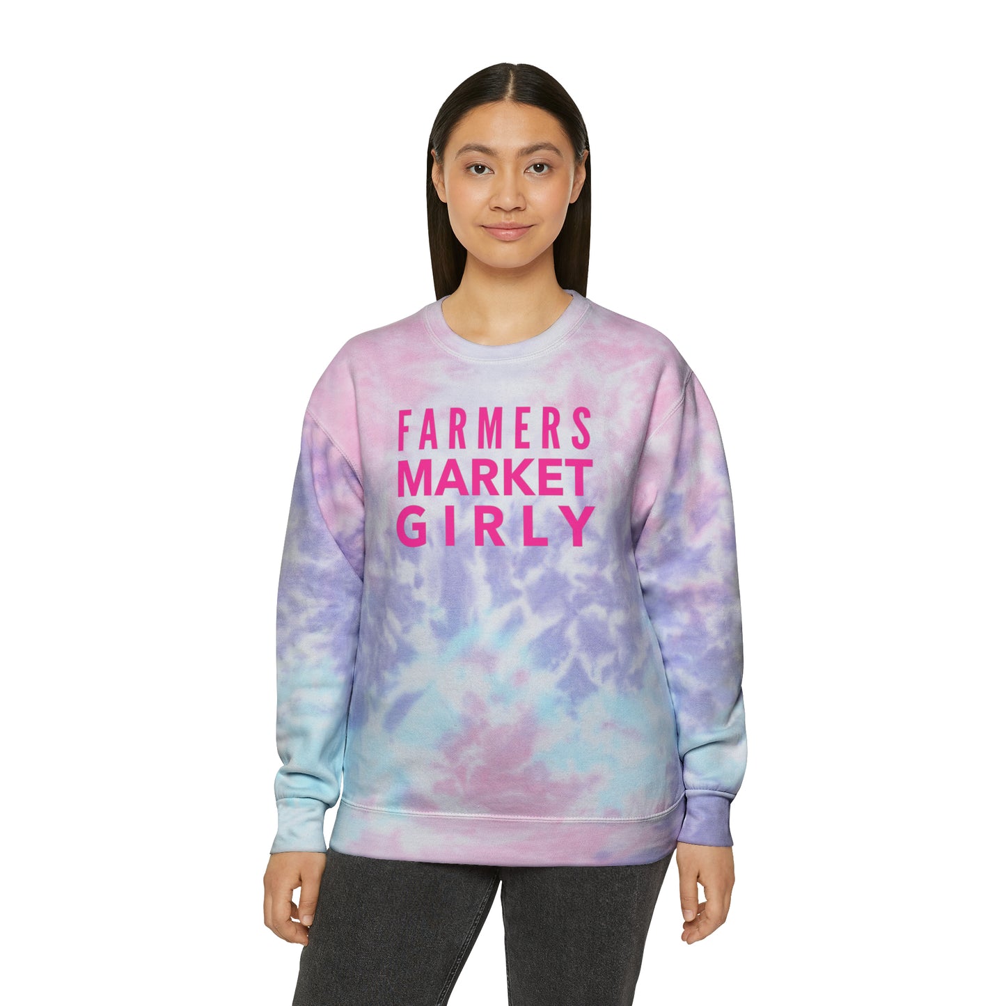 Farmers Market Girly - Tie-Dye Crewneck sweatshirt